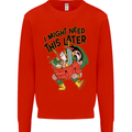 RPG Might Need this Later Role Playing Game Mens Sweatshirt Jumper Bright Red
