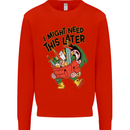 RPG Might Need this Later Role Playing Game Mens Sweatshirt Jumper Bright Red
