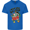RPG Might Need this Later Role Playing Game Mens V-Neck Cotton T-Shirt Royal Blue