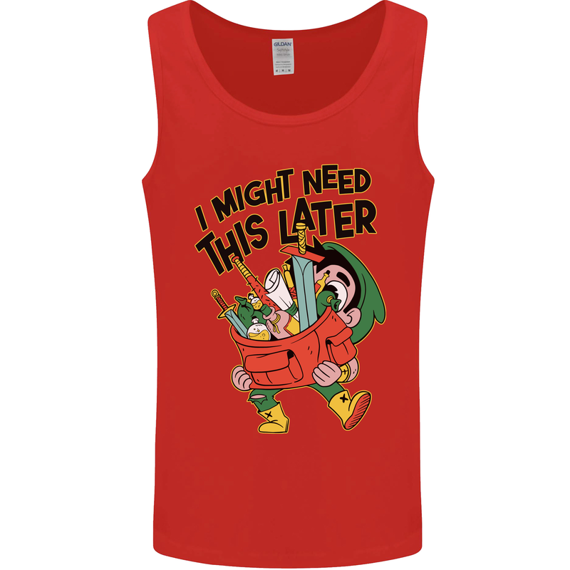 RPG Might Need this Later Role Playing Game Mens Vest Tank Top Red