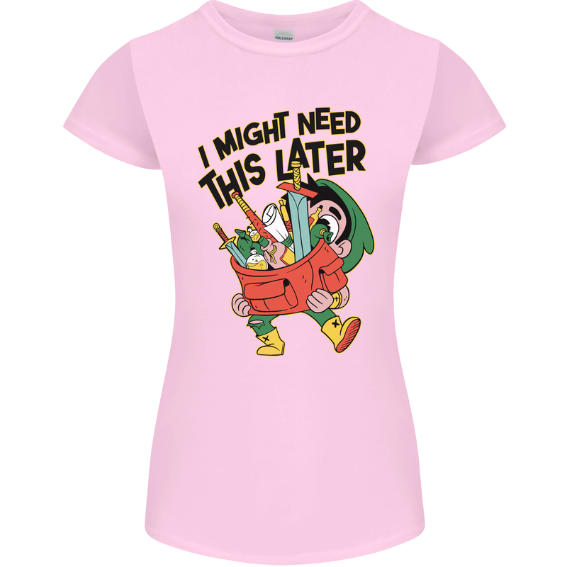 RPG Might Need this Later Role Playing Game Womens Petite Cut T-Shirt Light Pink