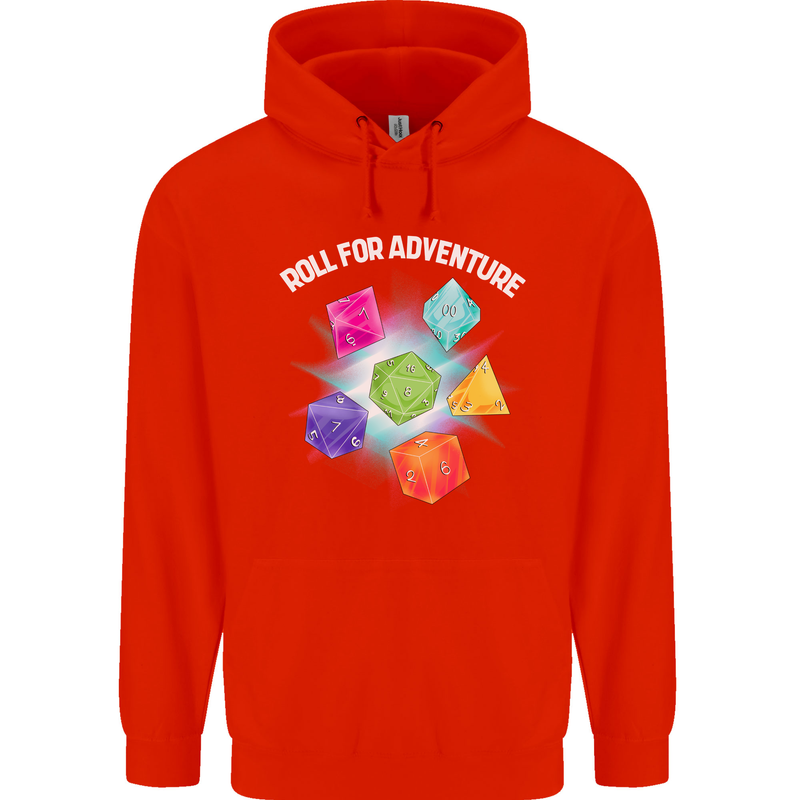 RPG Role Play Games Adventure Childrens Kids Hoodie Bright Red