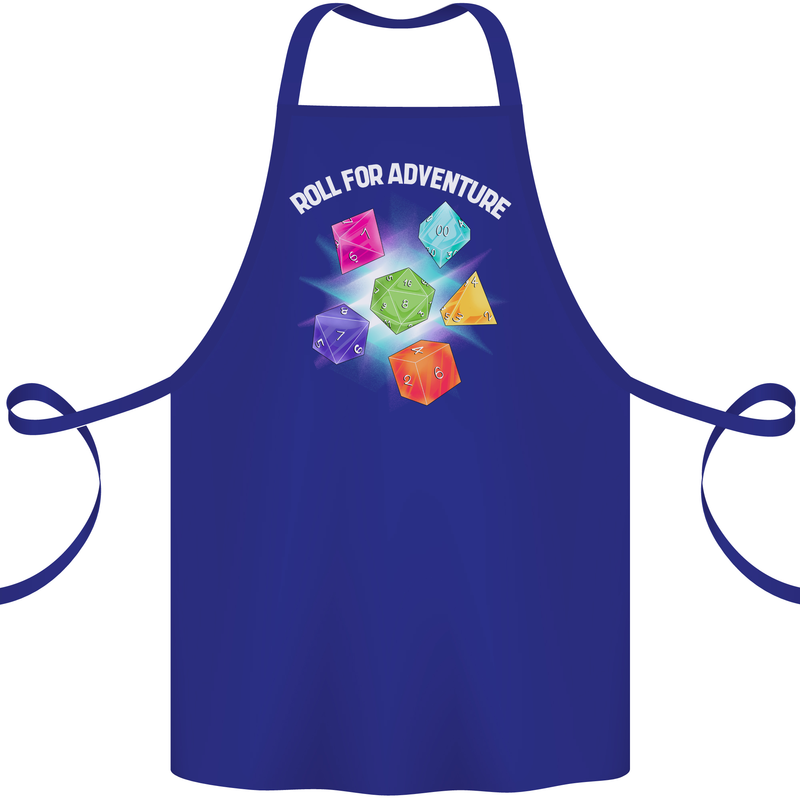 RPG Role Play Games Adventure Cotton Apron 100% Organic Royal Blue