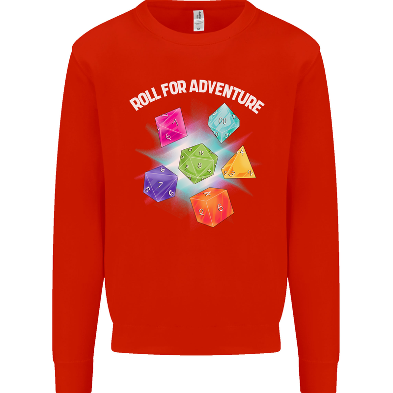 RPG Role Play Games Adventure Kids Sweatshirt Jumper Bright Red