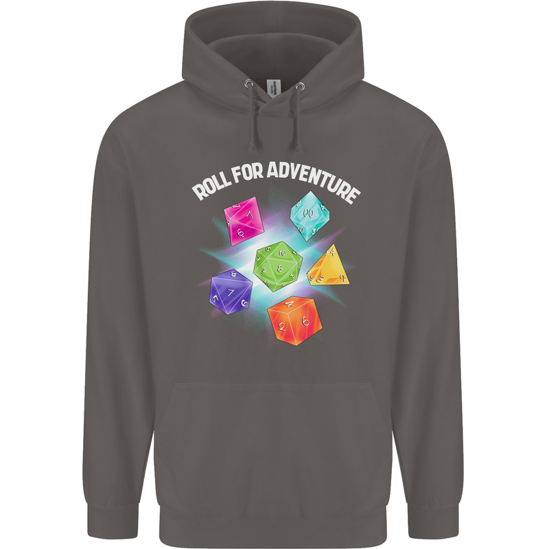 RPG Role Play Games Adventure Mens 80% Cotton Hoodie Charcoal