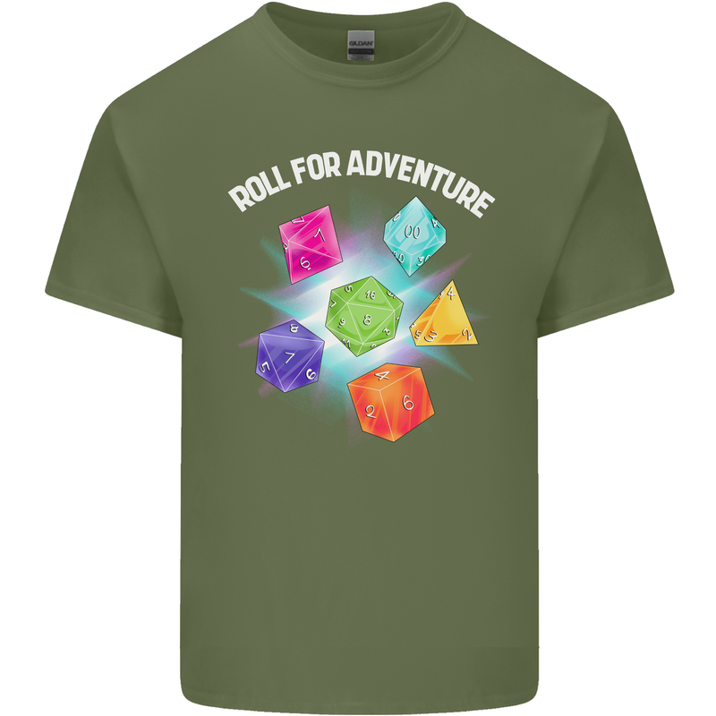 RPG Role Play Games Adventure Mens Cotton T-Shirt Tee Top Military Green