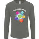 RPG Role Play Games Adventure Mens Long Sleeve T-Shirt Charcoal