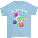 RPG Role Play Games Adventure Mens T-Shirt 100% Cotton Light Blue
