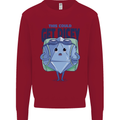 RPG Role Playing Game Get Dicey Funny Kids Sweatshirt Jumper Red