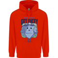 RPG Role Playing Game Get Dicey Funny Mens 80% Cotton Hoodie Bright Red