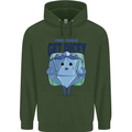 RPG Role Playing Game Get Dicey Funny Mens 80% Cotton Hoodie Forest Green
