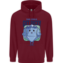 RPG Role Playing Game Get Dicey Funny Mens 80% Cotton Hoodie Maroon
