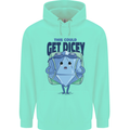RPG Role Playing Game Get Dicey Funny Mens 80% Cotton Hoodie Peppermint