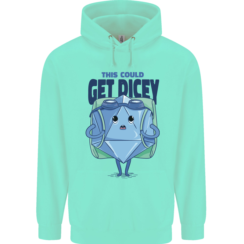 RPG Role Playing Game Get Dicey Funny Mens 80% Cotton Hoodie Peppermint