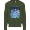 RPG Role Playing Game Get Dicey Funny Mens Sweatshirt Jumper Forest Green