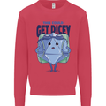 RPG Role Playing Game Get Dicey Funny Mens Sweatshirt Jumper Heliconia