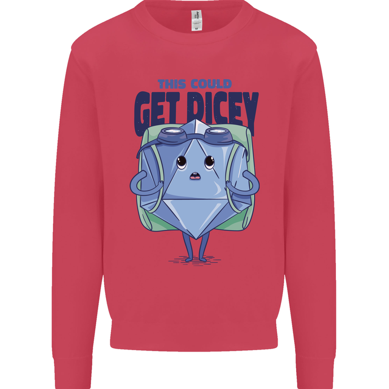 RPG Role Playing Game Get Dicey Funny Mens Sweatshirt Jumper Heliconia