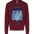RPG Role Playing Game Get Dicey Funny Mens Sweatshirt Jumper Maroon