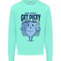 RPG Role Playing Game Get Dicey Funny Mens Sweatshirt Jumper Peppermint