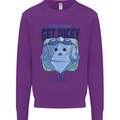 RPG Role Playing Game Get Dicey Funny Mens Sweatshirt Jumper Purple