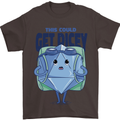RPG Role Playing Game Get Dicey Funny Mens T-Shirt Cotton Gildan Dark Chocolate