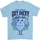 RPG Role Playing Game Get Dicey Funny Mens T-Shirt Cotton Gildan Light Blue