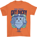 RPG Role Playing Game Get Dicey Funny Mens T-Shirt Cotton Gildan Orange