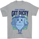 RPG Role Playing Game Get Dicey Funny Mens T-Shirt Cotton Gildan Sports Grey