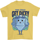 RPG Role Playing Game Get Dicey Funny Mens T-Shirt Cotton Gildan Yellow