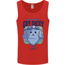 RPG Role Playing Game Get Dicey Funny Mens Vest Tank Top Red