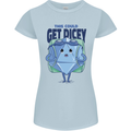 RPG Role Playing Game Get Dicey Funny Womens Petite Cut T-Shirt Light Blue