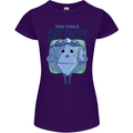 RPG Role Playing Game Get Dicey Funny Womens Petite Cut T-Shirt Purple