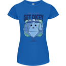 RPG Role Playing Game Get Dicey Funny Womens Petite Cut T-Shirt Royal Blue