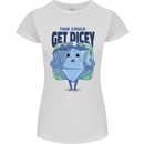RPG Role Playing Game Get Dicey Funny Womens Petite Cut T-Shirt White