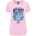 RPG Role Playing Game Get Dicey Funny Womens Wider Cut T-Shirt Light Pink