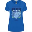 RPG Role Playing Game Get Dicey Funny Womens Wider Cut T-Shirt Royal Blue