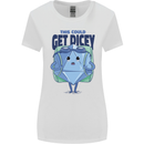 RPG Role Playing Game Get Dicey Funny Womens Wider Cut T-Shirt White