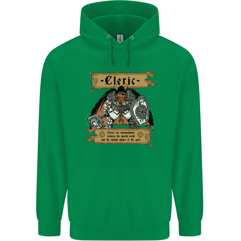 RPG Role Playing Games Cleric Dragons Childrens Kids Hoodie Irish Green