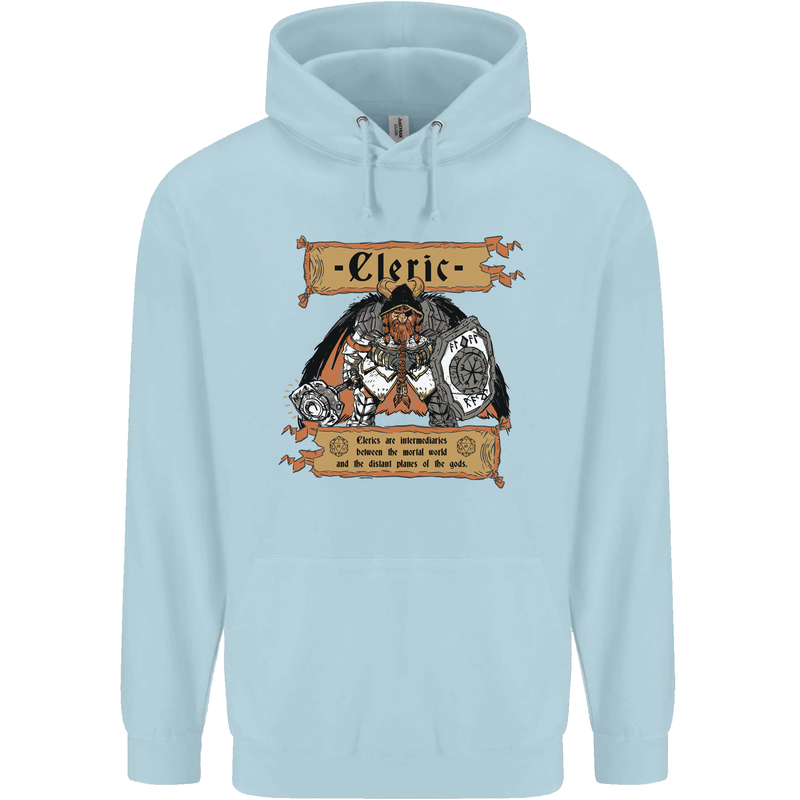 RPG Role Playing Games Cleric Dragons Childrens Kids Hoodie Light Blue