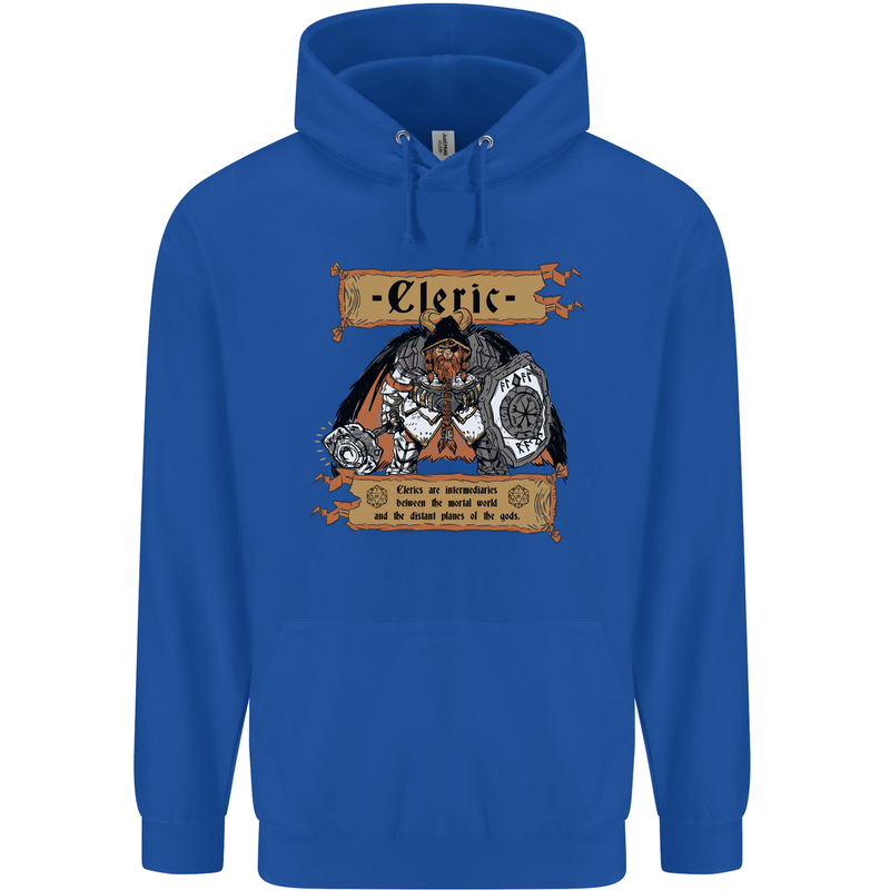RPG Role Playing Games Cleric Dragons Childrens Kids Hoodie Royal Blue
