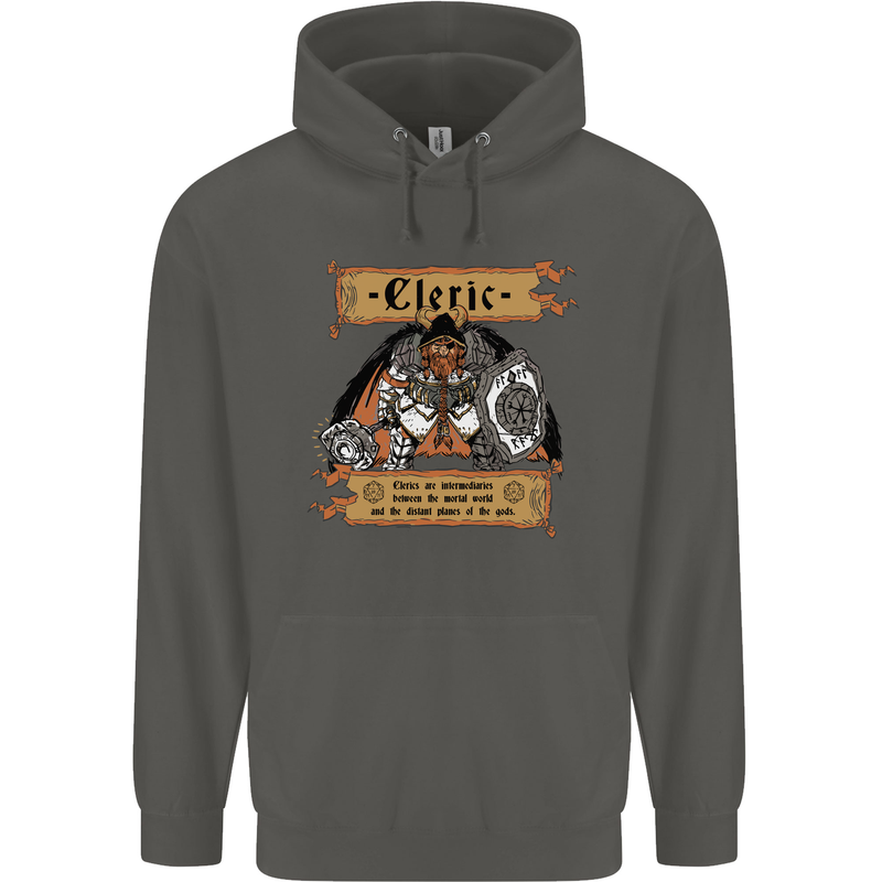 RPG Role Playing Games Cleric Dragons Childrens Kids Hoodie Storm Grey
