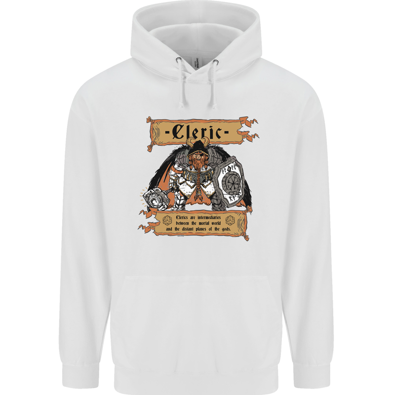 RPG Role Playing Games Cleric Dragons Childrens Kids Hoodie White