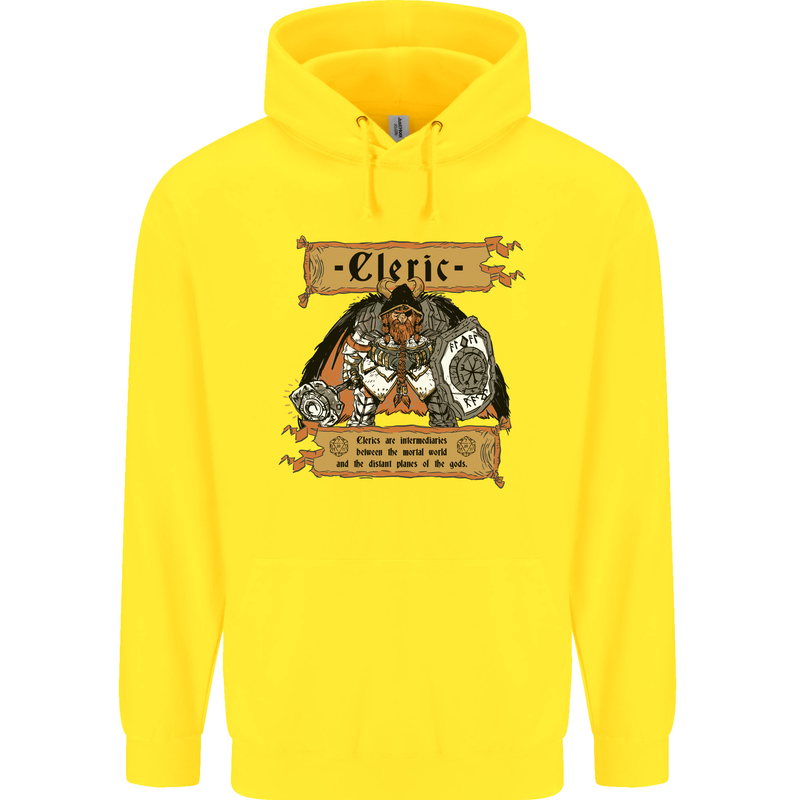 RPG Role Playing Games Cleric Dragons Childrens Kids Hoodie Yellow