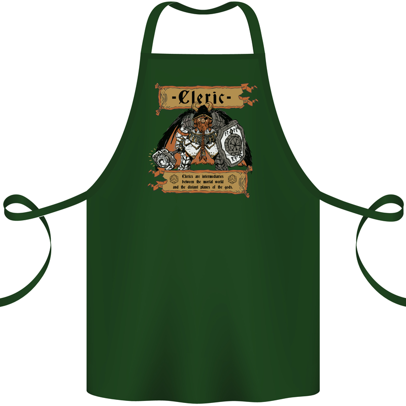 RPG Role Playing Games Cleric Dragons Cotton Apron 100% Organic Forest Green