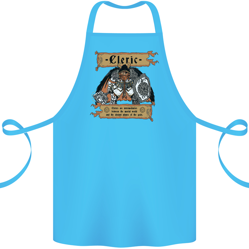RPG Role Playing Games Cleric Dragons Cotton Apron 100% Organic Turquoise