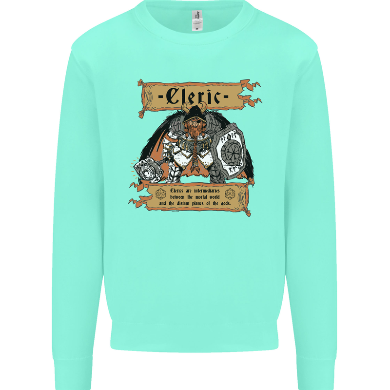 RPG Role Playing Games Cleric Dragons Kids Sweatshirt Jumper Peppermint