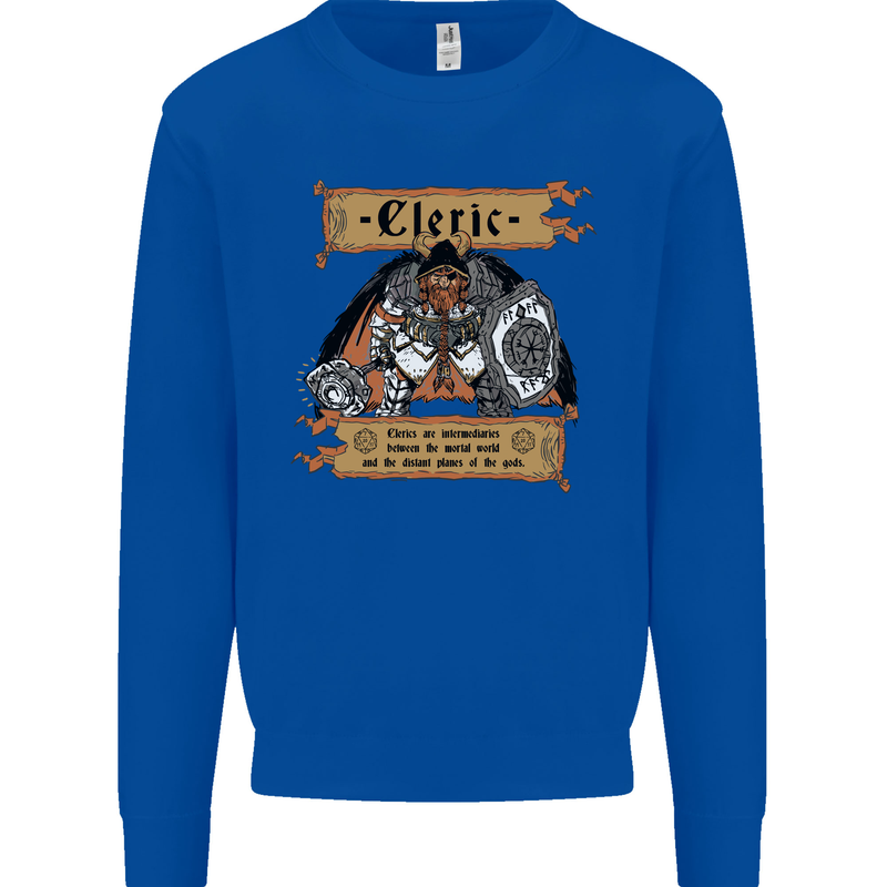 RPG Role Playing Games Cleric Dragons Kids Sweatshirt Jumper Royal Blue