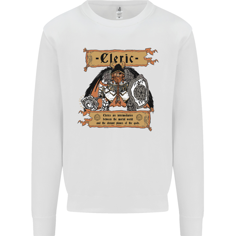 RPG Role Playing Games Cleric Dragons Kids Sweatshirt Jumper White