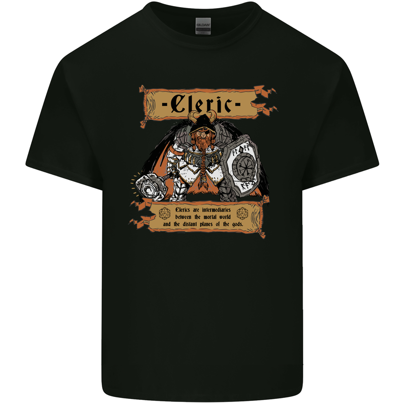 RPG Role Playing Games Cleric Dragons Kids T-Shirt Childrens Black