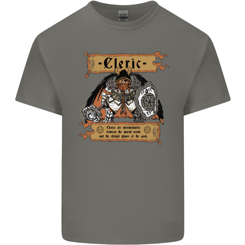 RPG Role Playing Games Cleric Dragons Kids T-Shirt Childrens Charcoal